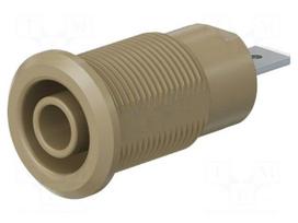 Laboratory connector: 4mm banana | socket | 1kV | 24A | brown