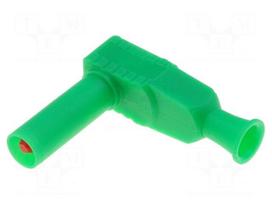 Laboratory connector: 4mm banana | plug | 20A | 1kVAC | green | 2.5mm2