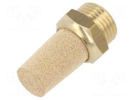 Sound suppression silencer | Thread: G 1/2" | sintered bronze