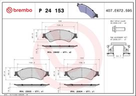 BREMBO Stabdžių kaladėlių komplektas XTRA LINE P 24 153X