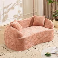 Dvivietė sofa, lenkta forma, su 2 pagalvėmis, be surinkimo, 1 vnt