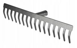 Metalinis sodo grėblys 16 dantų 38 cm
