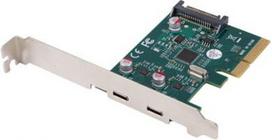 Lanberg PCI-Express X1 Card to 2X USB-C 3.2 GEN 2X1 Low profile | PCE-UC3-002 PCE-UC3-002 | 5901969448023