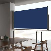 Ištraukiama šoninė kiemo pertvara vidaXL, 80 x 300 cm, mėlyna
