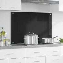 Virtuvės atbraila Juoda 90 x 60 cm grūdintas stiklas