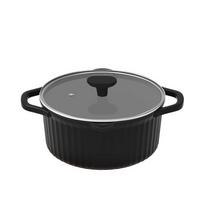 Puodas su dangčiu UNIWELL Pilkas, 24 cm