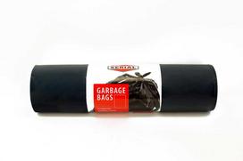 Šiukšlių maišai TRASH PANDA SERIAL, užrišami, juodos sp., 30 mikr., 60 l, 10 vnt.