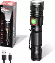 DARKBEAM LED žibintuvėlis, 2000 lm, įkraunamas USB-C, vandeniui atsparus, aliuminis, A300