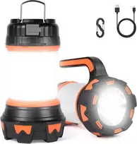 flintronic LED kempingo žibintas 1000 lm, 6 režimai, IP64, įkraunamas akumuliatorius 3600 mAh, su išorinės baterijos funkcija