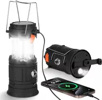 HOTUT įkraunama LED kempingo lempa, žibintuvėlis, išorinė baterija, 350 lm, 3200 mAh, IPX4