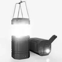 Mesqool LED kempingo žibintas su saulės kolektoriumi, 200 lm, 35 val. veikimo laikas, CL1000
