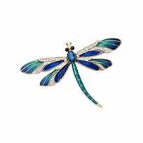 Mėlyna vandens laumžirgio segė, klasikinė emalė, 1 vnt., Blue MM-BR-4413-BL