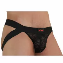 BURN BURN 005 Men's Jock Lingerie Black XL - Breathable Premium Microfiber