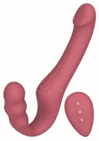 She.E.O She.E.O Strapless Strap-On Vibrator Dual Motor Silicone Remote Pink