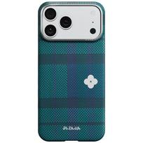 PITAKA Flora in Grid Edge case for iPhone 17 Pro Max forest dawn
