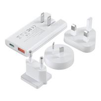 Choetech PD6011 65W GaN Ultra USB-C + USB-A Sieninis Įkroviklis - Baltas