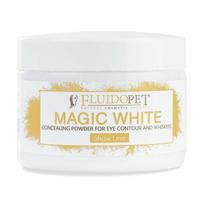 FluidoPet Magic Powder - profesionalūs milteliai, skirti maskuoti spalvos pakitimus ant ūsų ir po akimis, skirti parodiniams šunims ir katėms.