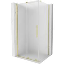 Dušo kabina Mexen Velar 871-090-070-31-55, stačiakampė, be padėklo, 90 cm x 70 cm x 200 cm, brushed gold/matinis