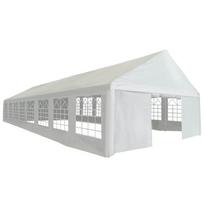 vidaXL Proginė palapinė, baltos spalvos, 6x16m, PE