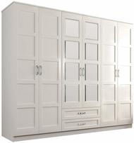Spinta Kalune Design Cemre, balta matinė sp., 52 cm x 210 cm x 184 cm, su veidrodžiu