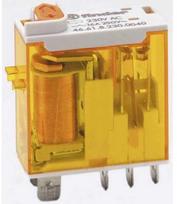 Relė 1 grupė 46 serijos Finder 466180240054 (24V AC, 16A/250VAC, TEST mygtukas, LED indikacija)