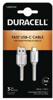 Duracell 1M USB C tipo į USB 3.0 kabelis, 1 m, USB A, USB C, 3.2 Gen 1 (3.1 Gen 1), 5Gbit/s, baltas