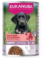 Eukanuba konservuotas pašaras šuniukams su jautiena ir moliūgais, 400g