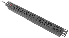 LANBERG RACK PDU POWER STRIP 19" 1U 16A 2M 4X C19 6X IEC C13 Juodas C20