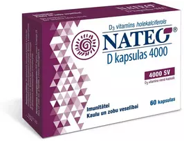 Nateo Vitaminas D 4000 SV kapsulės N60