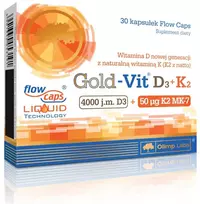 OLIMP LABS aukso vitamino D3 + K2 kapsulės N30