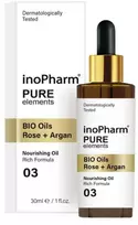 INOPHARM Pure Elements Bio Oils rožių ir argano veido aliejus 30 ml
