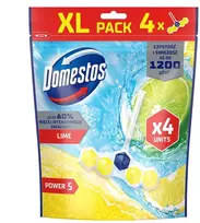 Tualeto valiklis-gaiviklis Domestos POWER5 Citrus. 4 vnt.