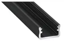 Aliuminis profilis Lumines LED juostoms A (juodas, anoduotas, 3m)