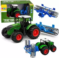 Lean Toys Traktorius su volu 1:24 žalias