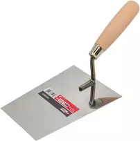 AW-Tools AWTOOLS TRAPECINĖ MENTELE IŠ NERŪDIJANČIO PLIENO 160mm MEDINĖ RANKENA