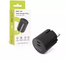 Mobile Origin 30W įkroviklio kištukas PW33 - 2x USB-C, juodas