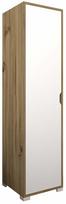 Spinta Kalune Design 1600-014, balta sp./riešuto sp., 45 cm x 40 cm x 183 cm