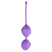 Kėgelio kamuoliukai EasyToys dvigubi silikoniniai, violetiniai