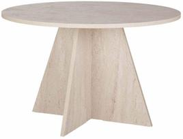 Valgomojo stalas Nordure Virella, travertine sp., 120 cm x 120 cm x 75 cm