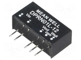 Converter: DC/DC | 1W | Uin: 4.75÷5.5V | Uout: 12VDC | Uout2: -12VDC