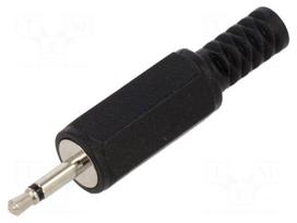 Plug | Jack 2,5mm | male | mono | straight | for cable | soldering | 3.5mm