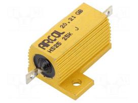 Resistor: wire-wound | 25kΩ | with heatsink | screw | 25W | ±5% | 550V