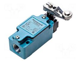 Limit switch | lever R 46,5mm, metal roller Ø19mm | 6A | M20 | IP67