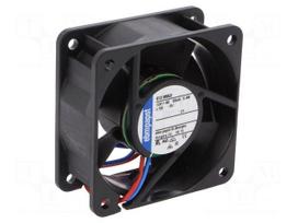 Fan: DC | axial | 12VDC | 60x60x25mm | 25m3/h | 19dBA | ball | 3000rpm