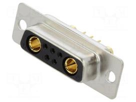 Connector: Special D-Sub | PIN: 7(2+5) | plug | female | on PCBs | THT