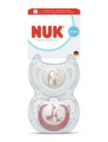 NUK - First Choice Penguin/Giraffe, Size 0-6 Months - Čiulptukas - Marga / raštuota