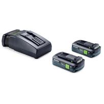 Akumuliatorių ir įkroviklio rinkinys FESTOOL „Tabless“ 18V 2xTBX4/TCL6 578731