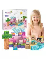 WOOPIE Magnetic Blocks Cubes Magnets 86pcs 3D Educational Puzzle Montessori Set for Children 3+
