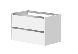 Apatinė spintelė po praustuvu KAME CITY, BU/8-3DR/D02P1, aliuminio profiliai, 80 cm, Matinė balta