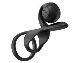 Vibracinis erekcijos žiedas poroms JOVI Dual Couples Ring Stimulator, juodas